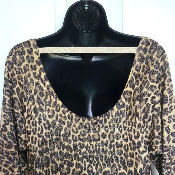 Thalia Sodi Metallic Leopard Crew-Neck Sweater - Picture 8 of 11
